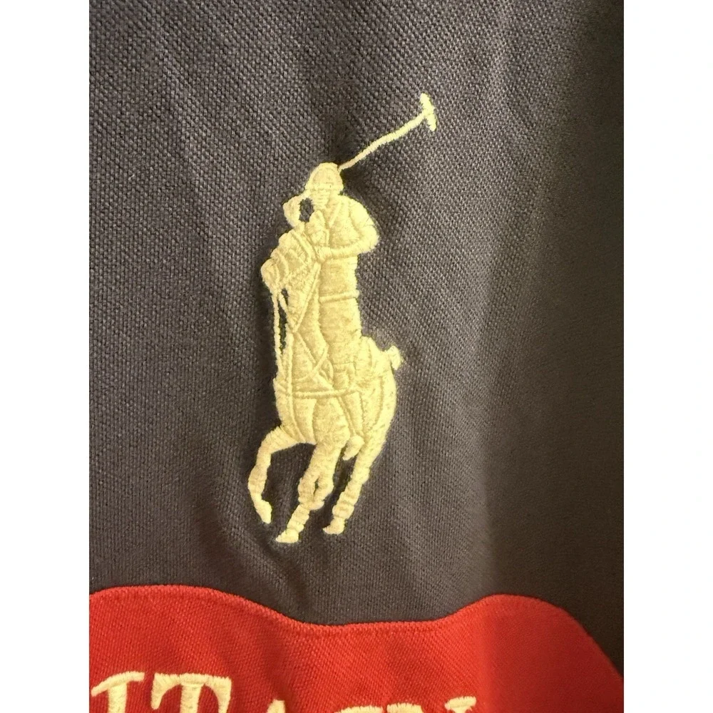 Vintage Polo Ralph Lauren Great‎ Britain #3 Big Pony Polo Shirt  Men's XXL